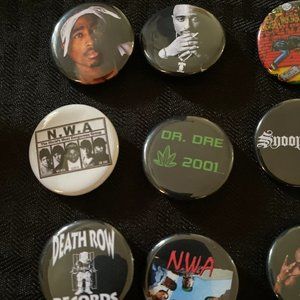 3 random 90s Y2k rock buttons RETRO  buttons rap hip hop artists 90s music